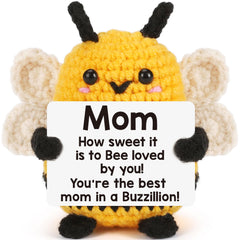 Funny Mom Gift from Daughter Son crochet bee keepsake on desk