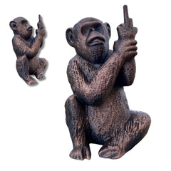 Funny Monkey Middle Finger Figurine hand-painted desk decor
