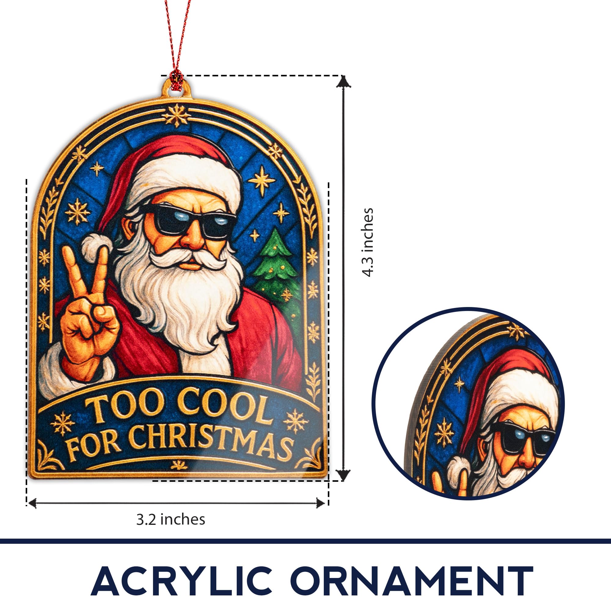 Funny Santa Gifts ornament by RUSATEN