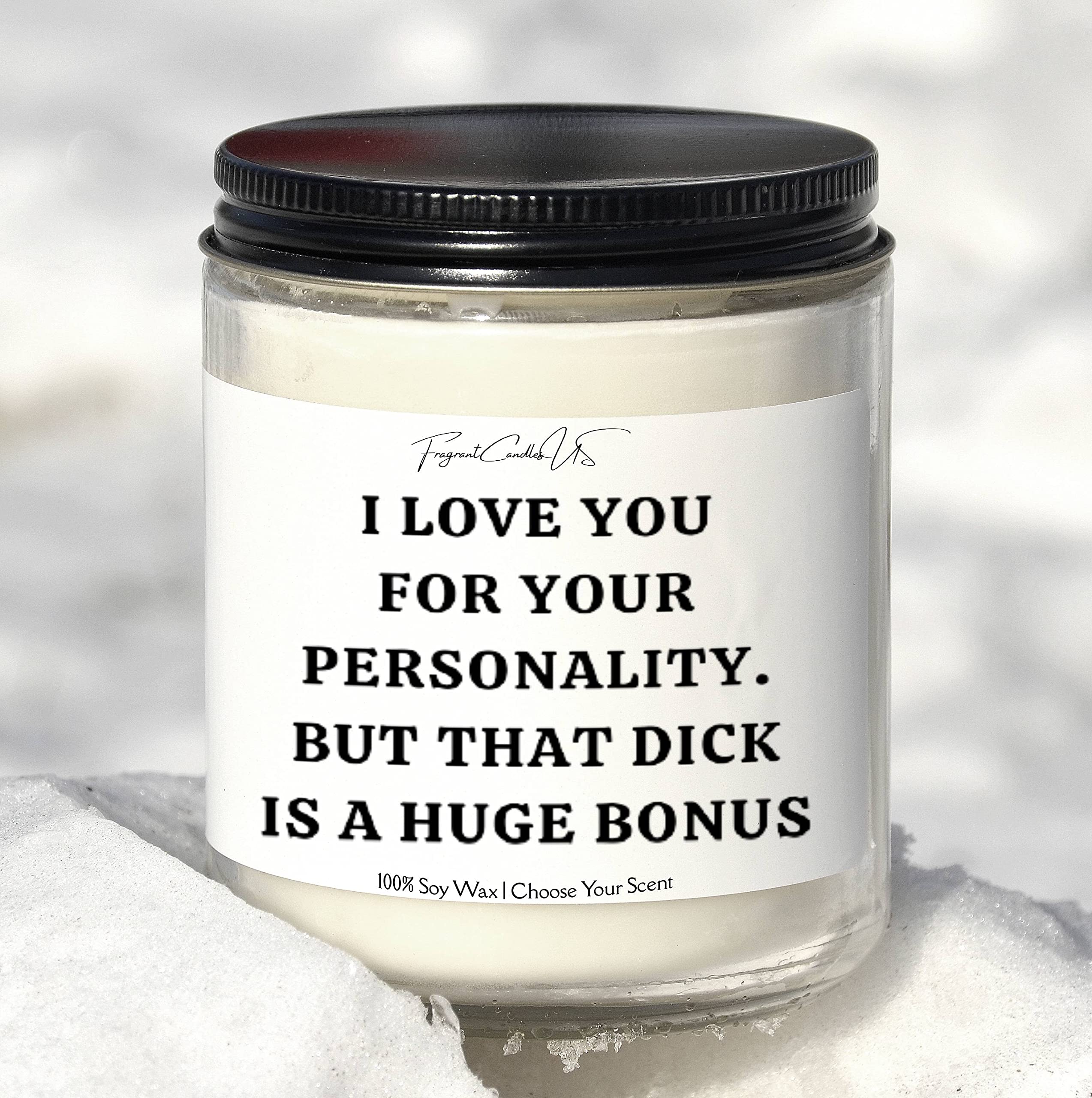 Funny saying gag gift candle for family and friends
