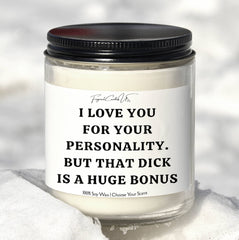 Funny saying gag gift candle for family and friends