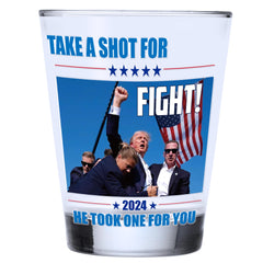 Funny Shot Glasses 2 oz fist pump American flag design