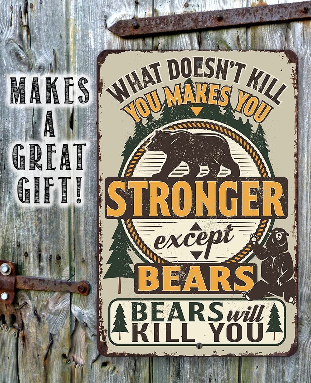 Funny bear sign for cabin or rustic decor