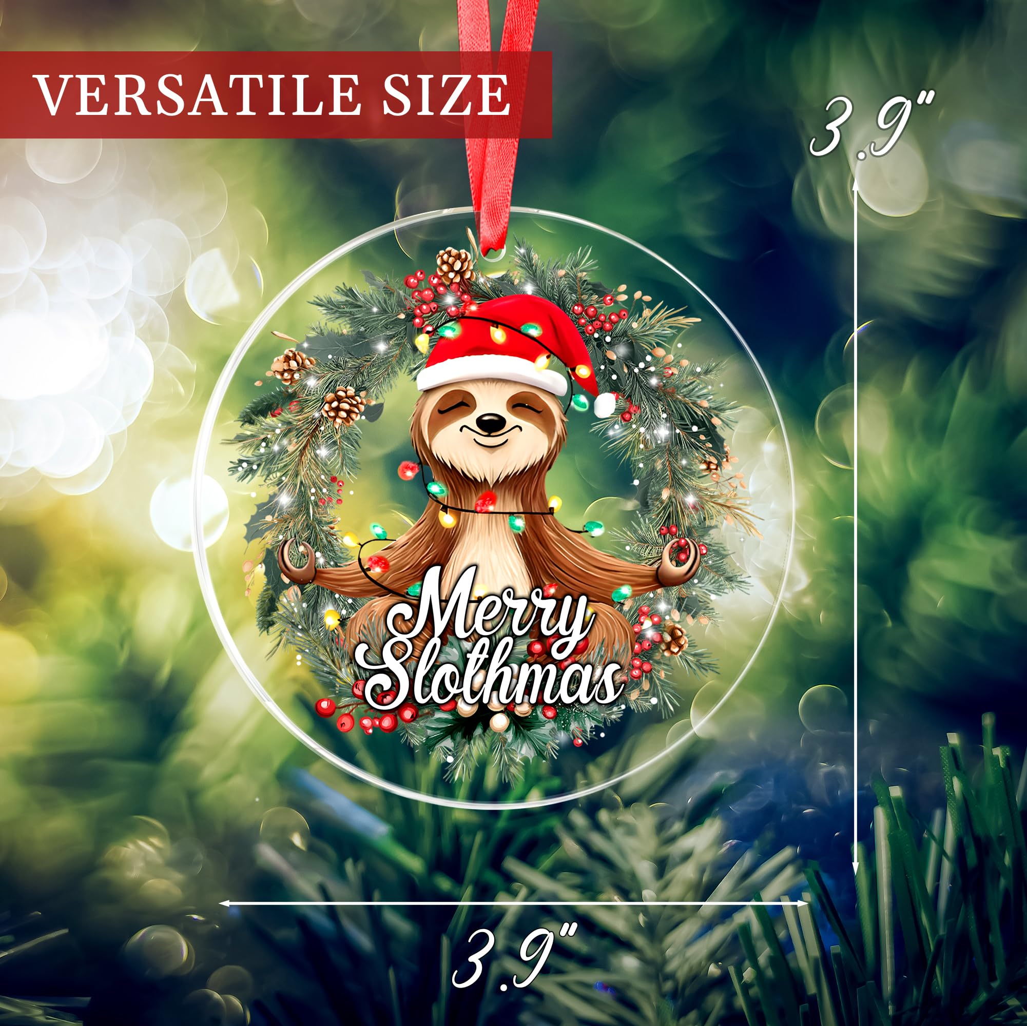 Durable lightweight acrylic ornament with colorful display