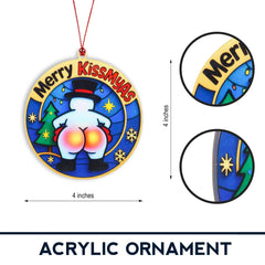 Funny snowman ornament with vibrant colors