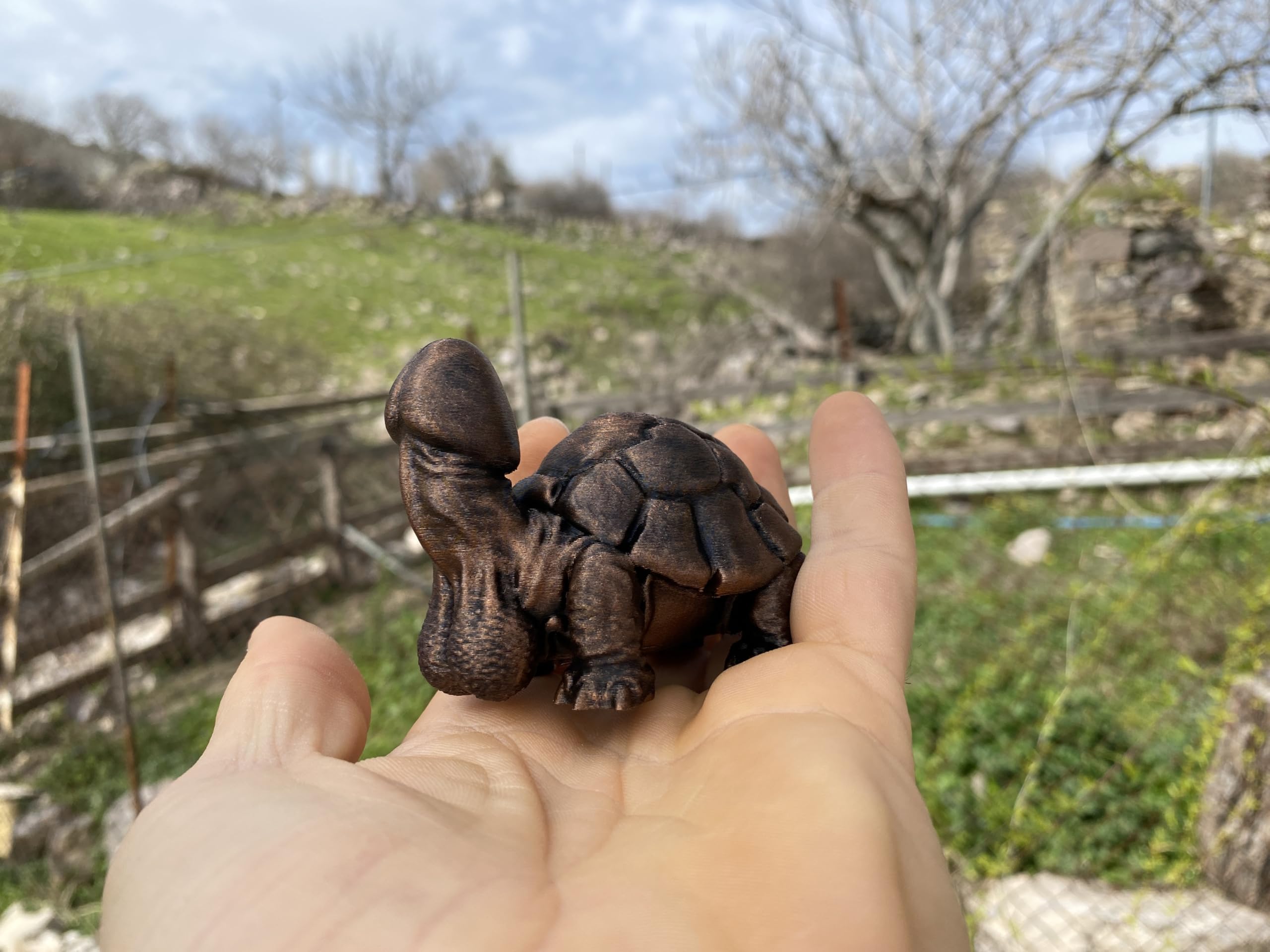 Novelty PLA turtle figurine for desk display