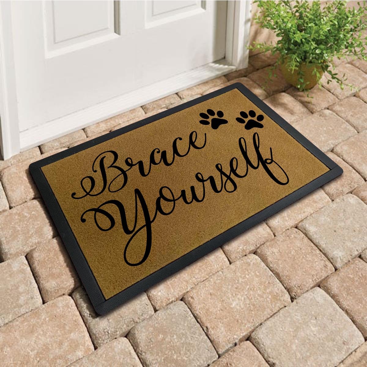 Funny Welcome Doormat front door 30x17 non slip rubber backing