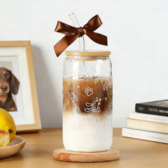Funny Wiener Dog glass tumbler for dog lovers