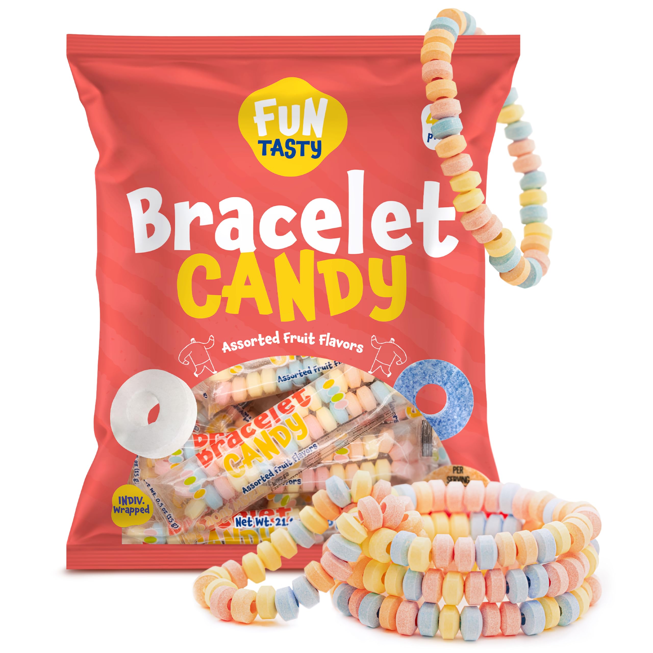 Funtasty Hard Candy Bracelets 40 count bulk pack