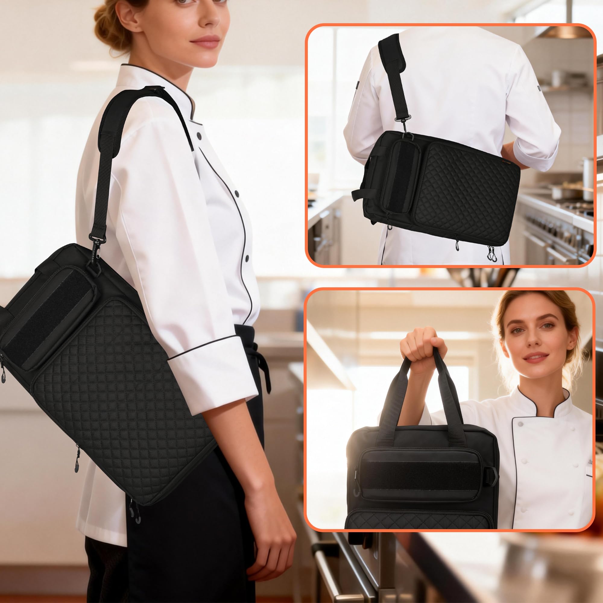 Bright orange interior visible inside FURIMETY knife bag