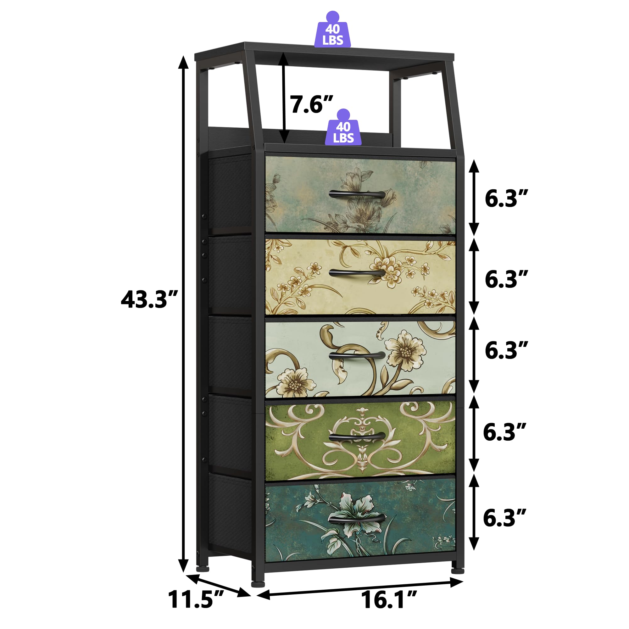 Double-layer display shelf on top of dresser