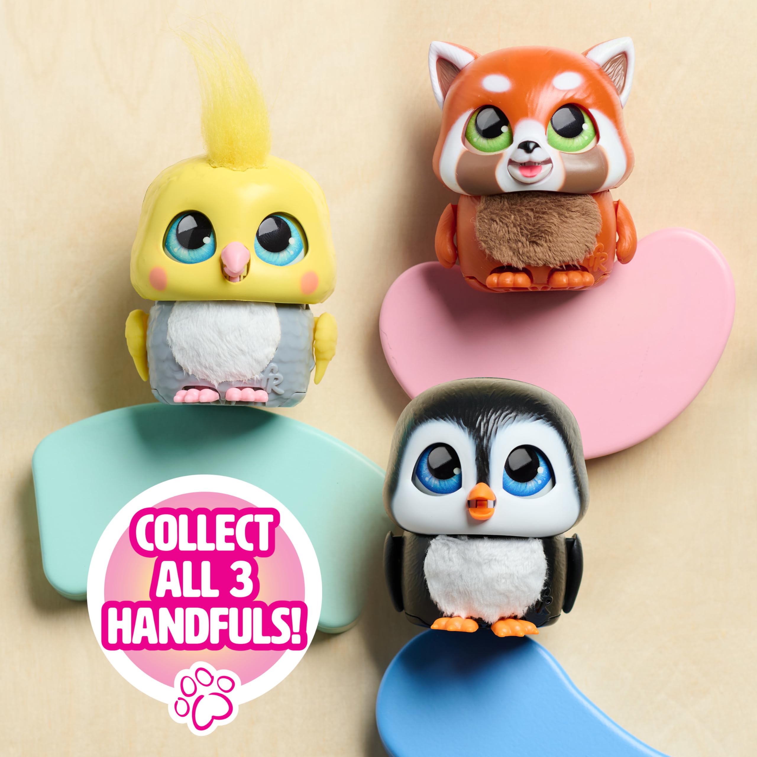 Collect all furReal Handfuls including Shivers Penguin and Shy Red Panda