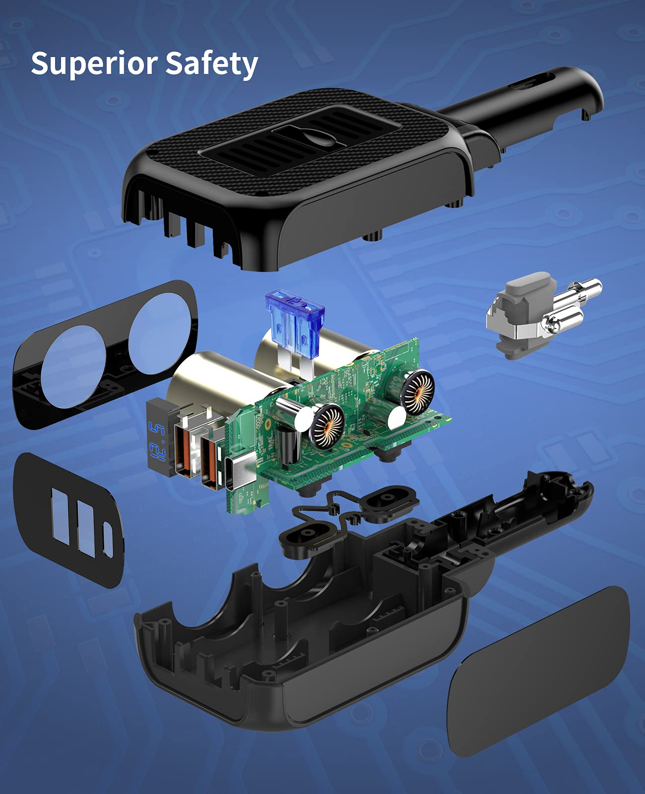Internal fuse and smart chip protection feature