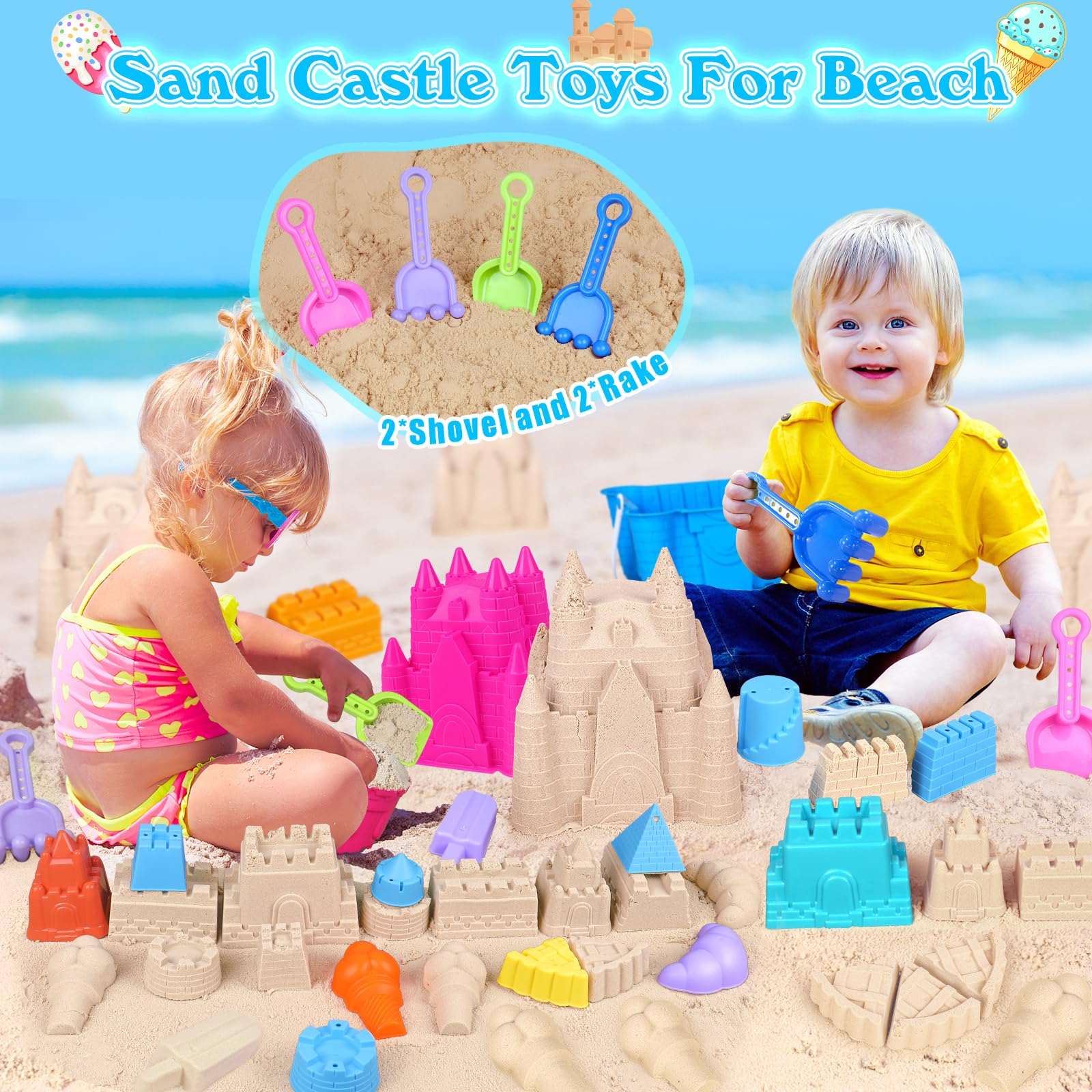 Breathable mesh bag stores and dries sand toys