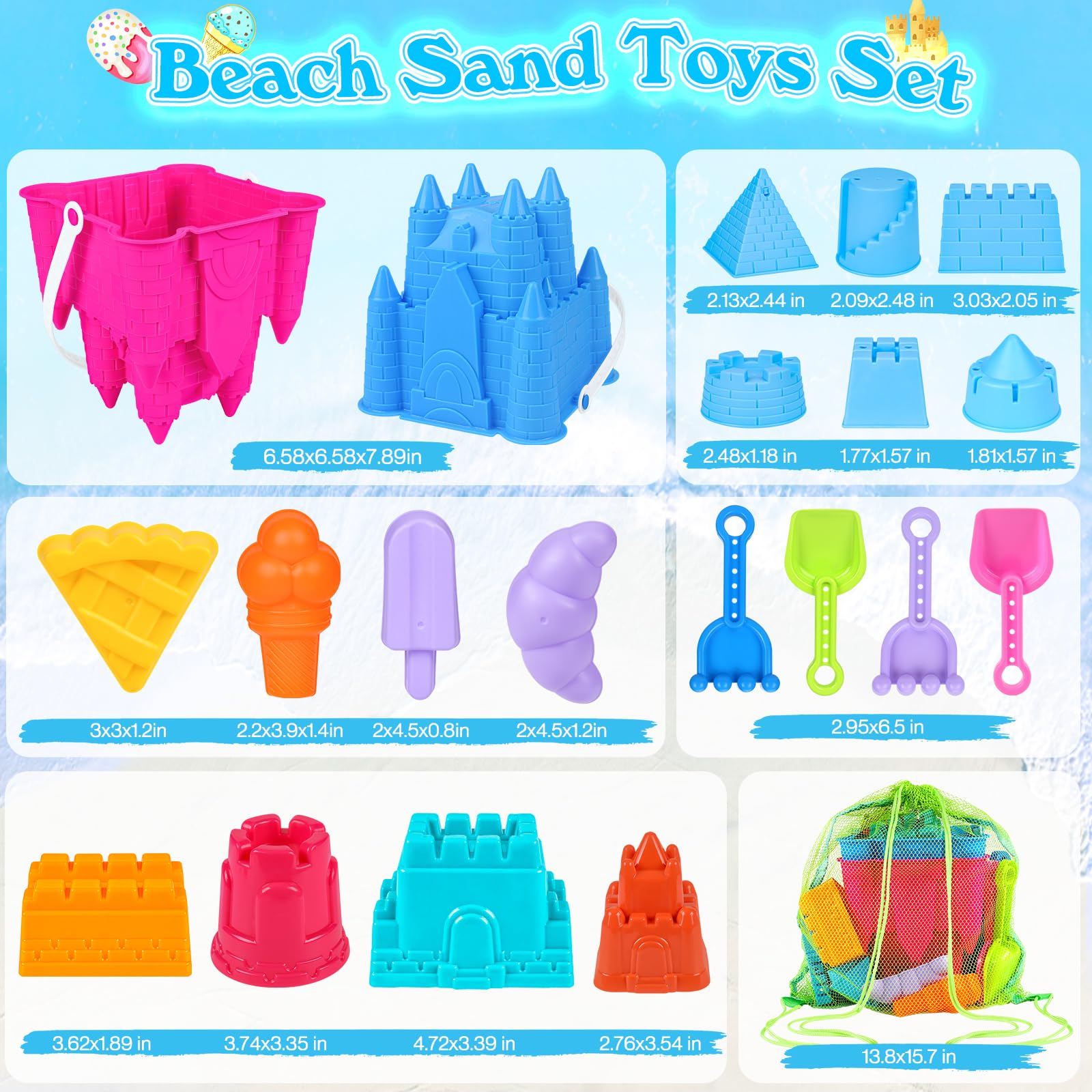 ABS plastic BPA-free non-toxic beach toy set