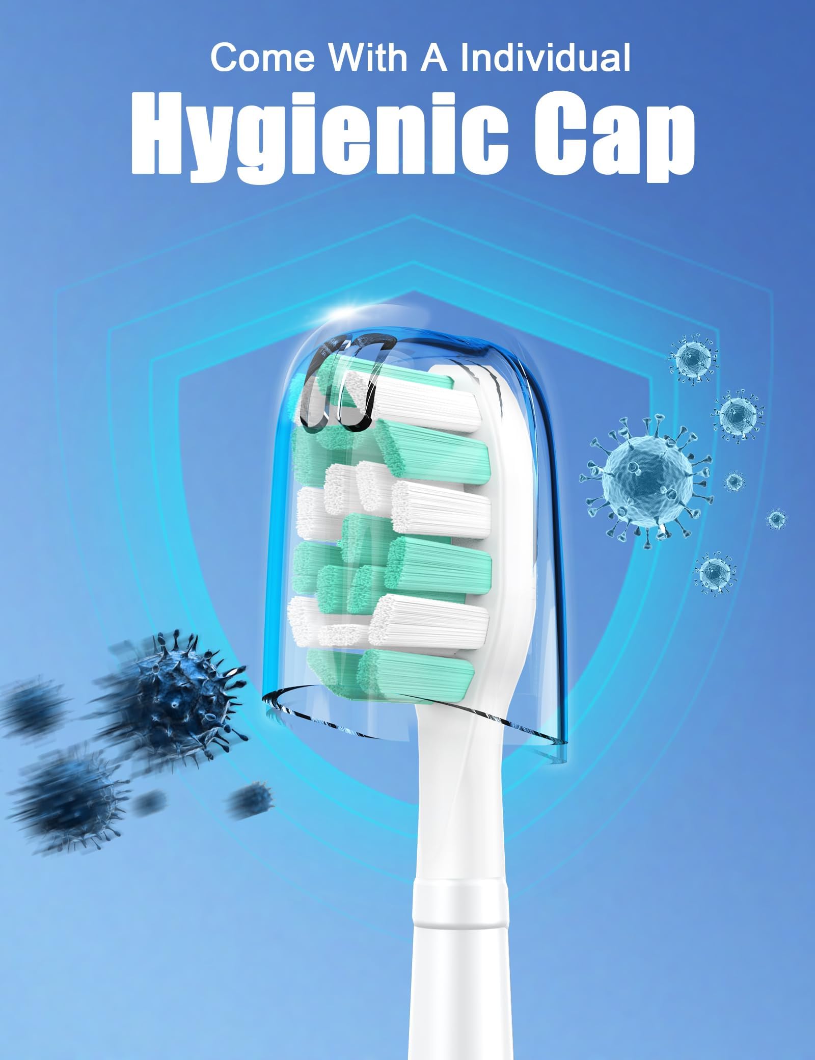 10 pack Futulkyus replacement toothbrush heads