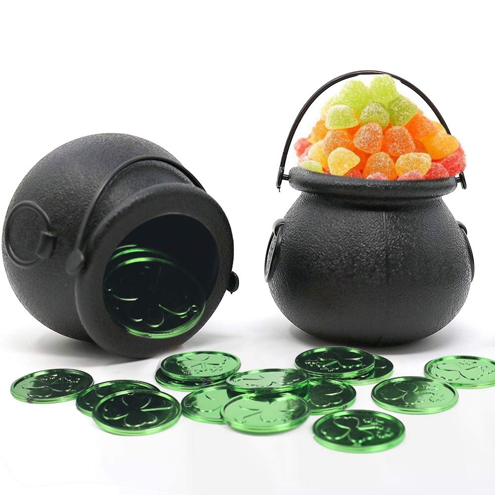 Fifty shamrock pattern coins for Leprechaun decor