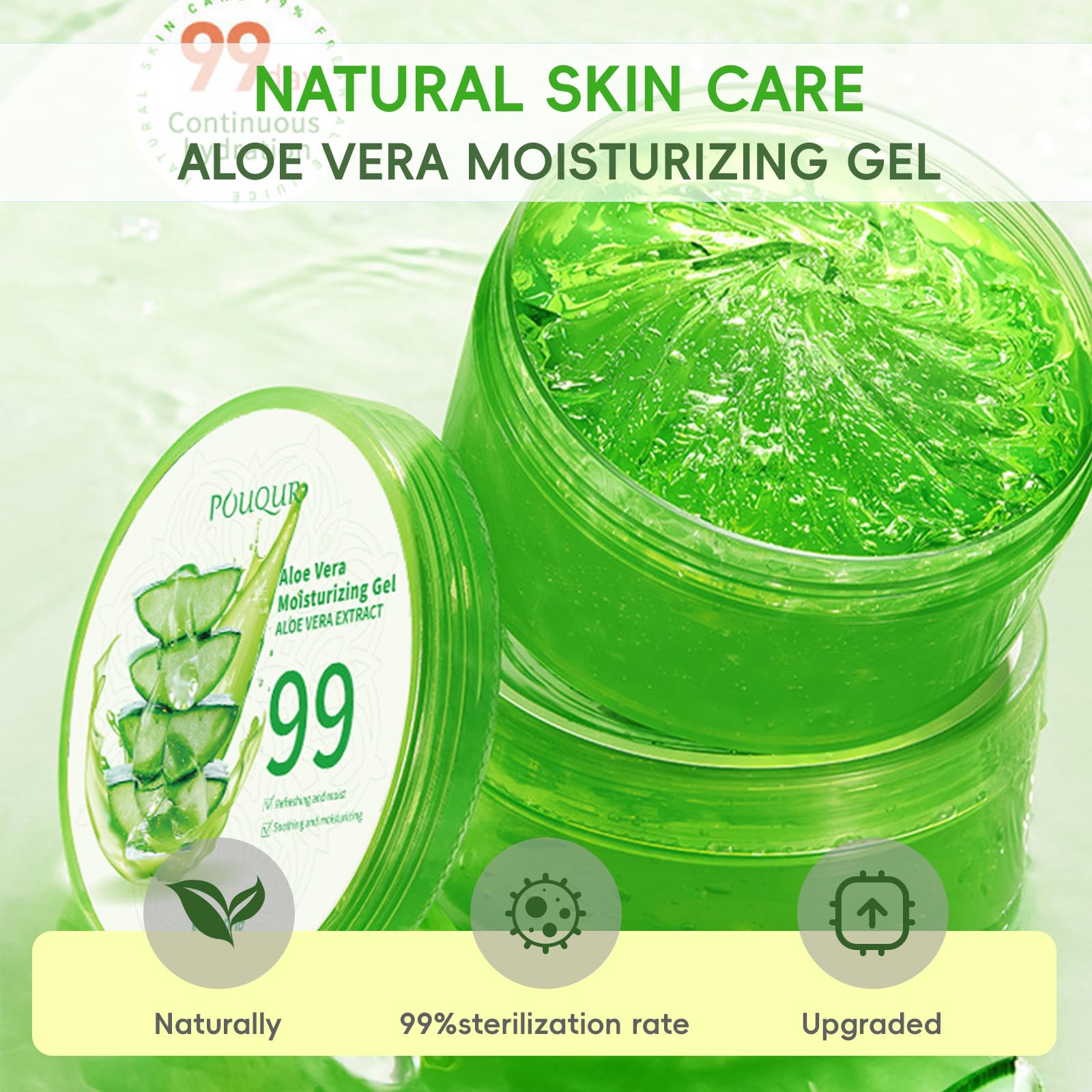 Fuveuua Organic Pure Aloe Vera Gel 7.05oz packaging