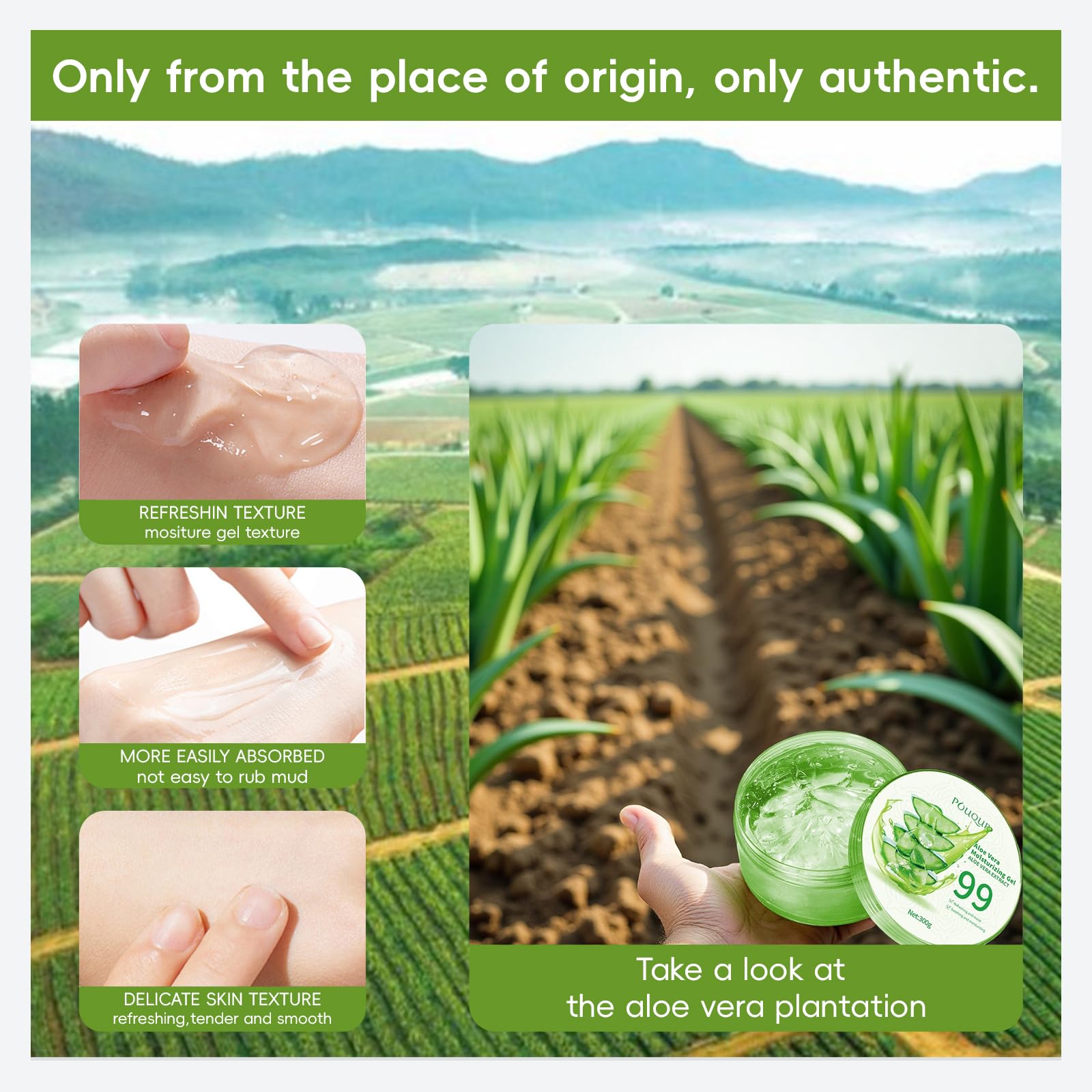 Fuveuua aloe vera gel for all skin types 7.05oz