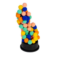 2-4+ players enjoy The Fuzzies Stacking Game with a soft fuzzball tower