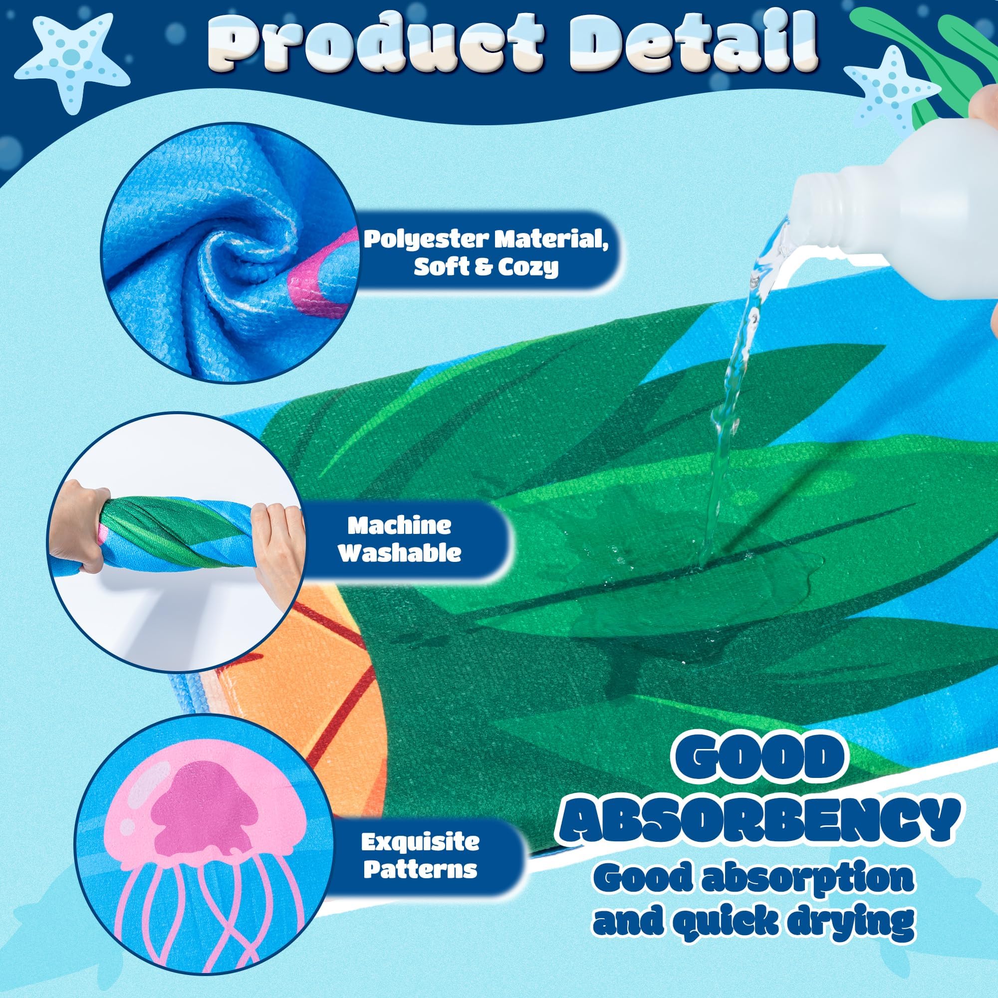 Microfiber sand free quick dry towel for pool