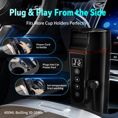 FVPE 12V/24V vehicle kettle compatible with sockets