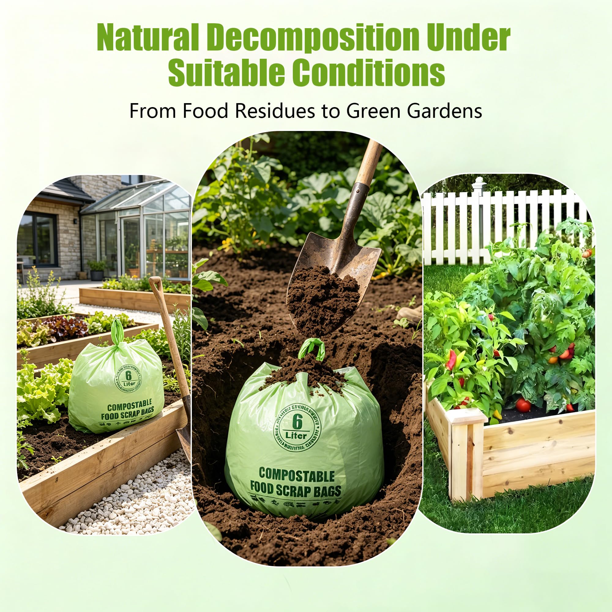 Pack of 100 countertop trash bags with handles by FWBGreen