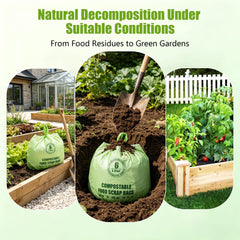Pack of 100 countertop trash bags with handles by FWBGreen