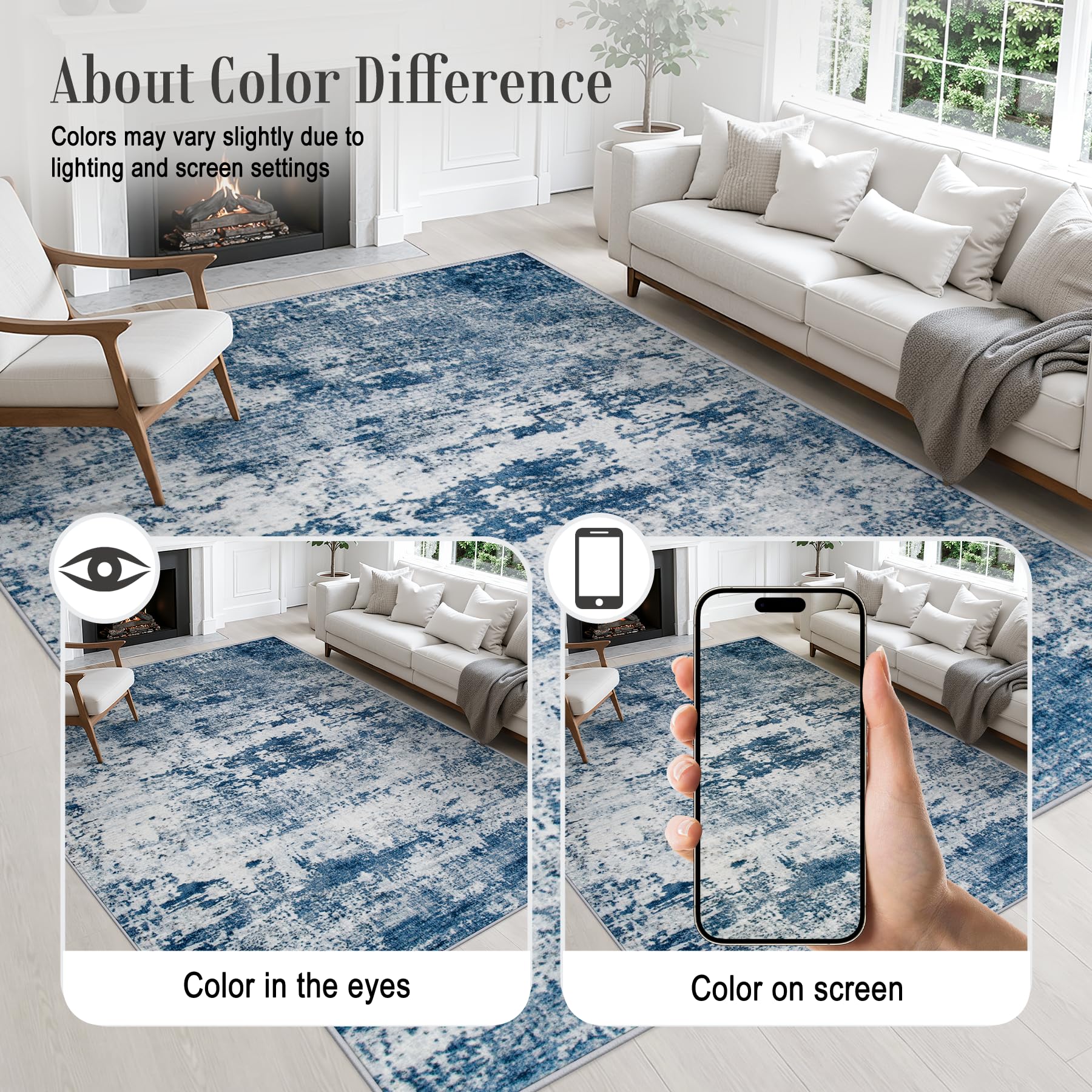 Soft low-pile FXRHLP living room rug