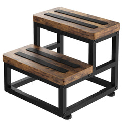 FYGUES 2 step wooden stool image showing wooden frame