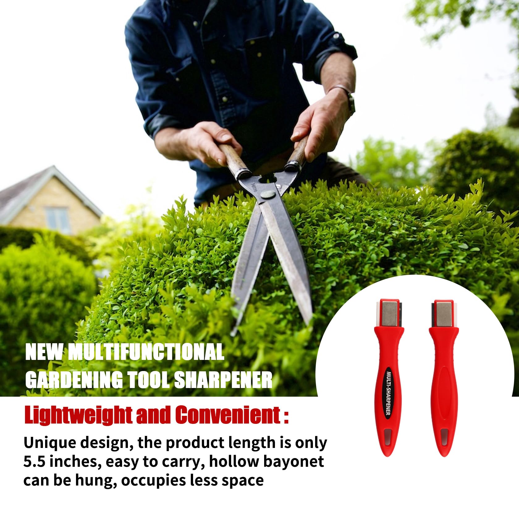garden tool sharpener for tool maintenance and blade repair