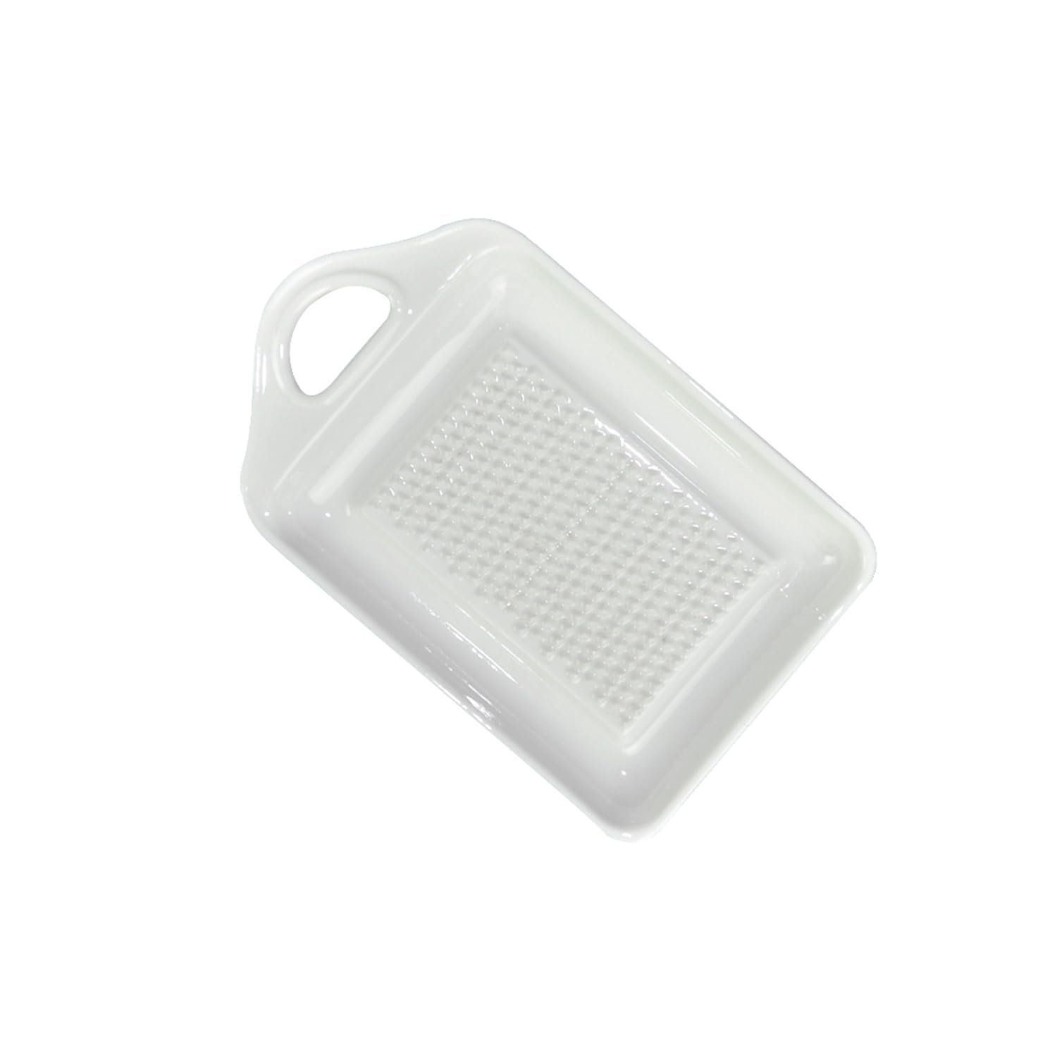 Fyrozella ceramic garlic grater plate white
