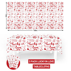 Disposable plastic tablecloths for bridal shower and party