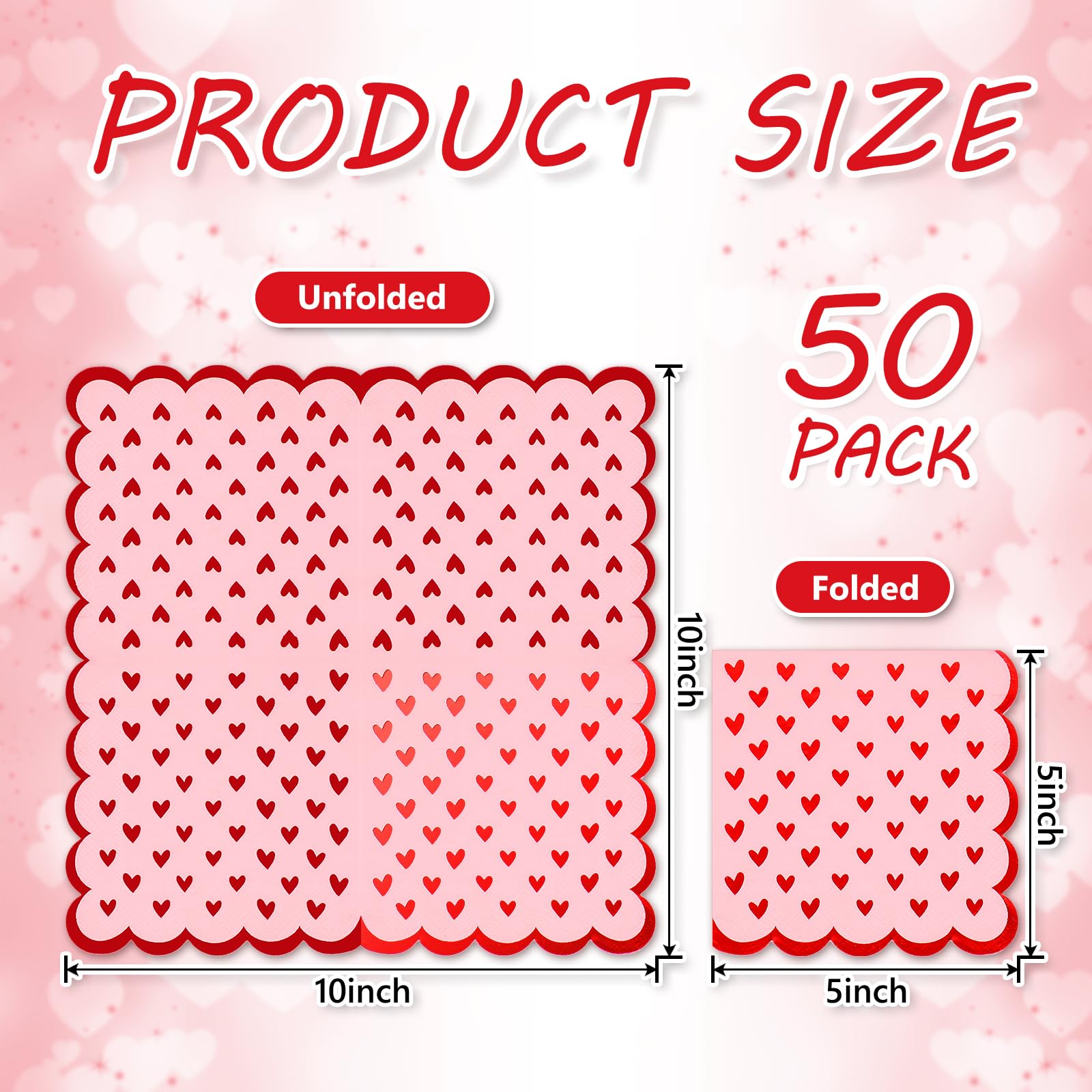 Napkins with scalloped edges from FYSUIMU for weddings