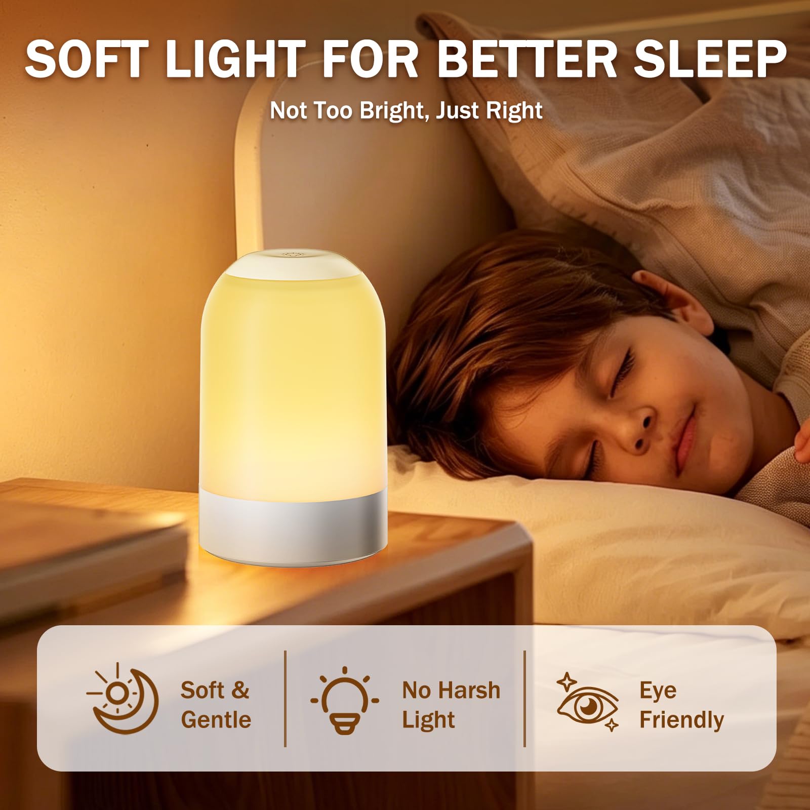 BPA-free materials and soft glow on G Keni night light
