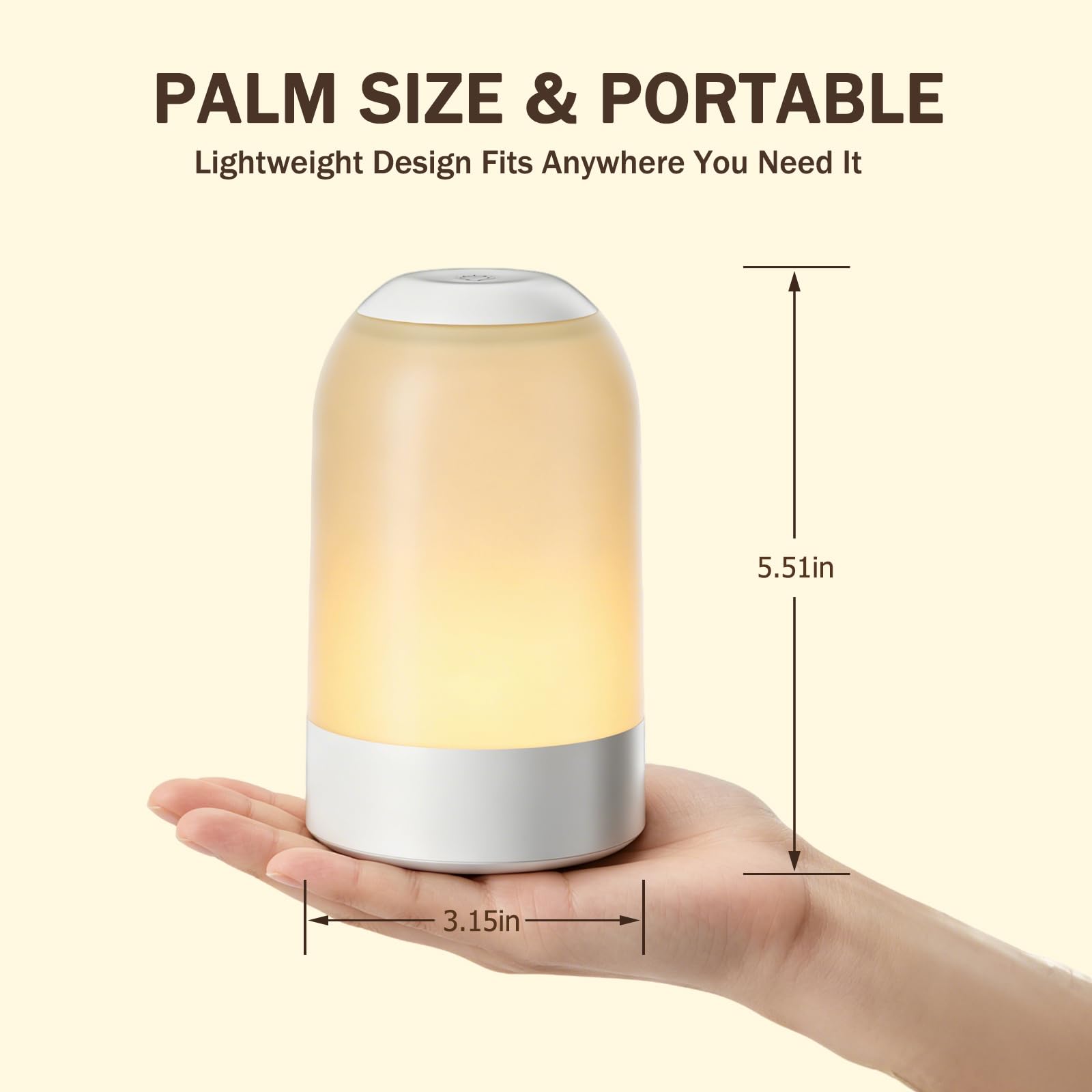 Cordless bedside night light for bedroom and hallways by G Keni