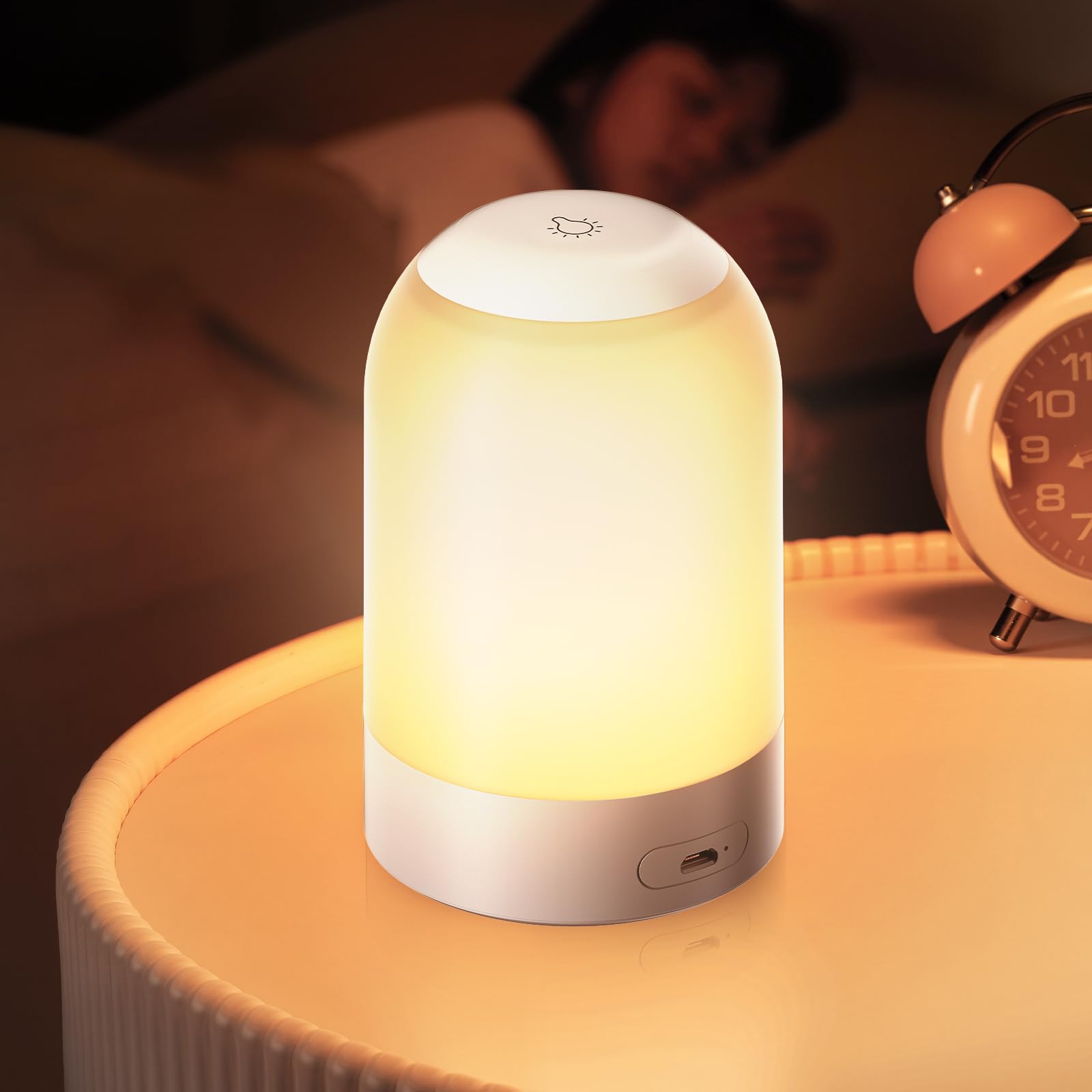 G Keni portable night light in compact egg shape for bedside use