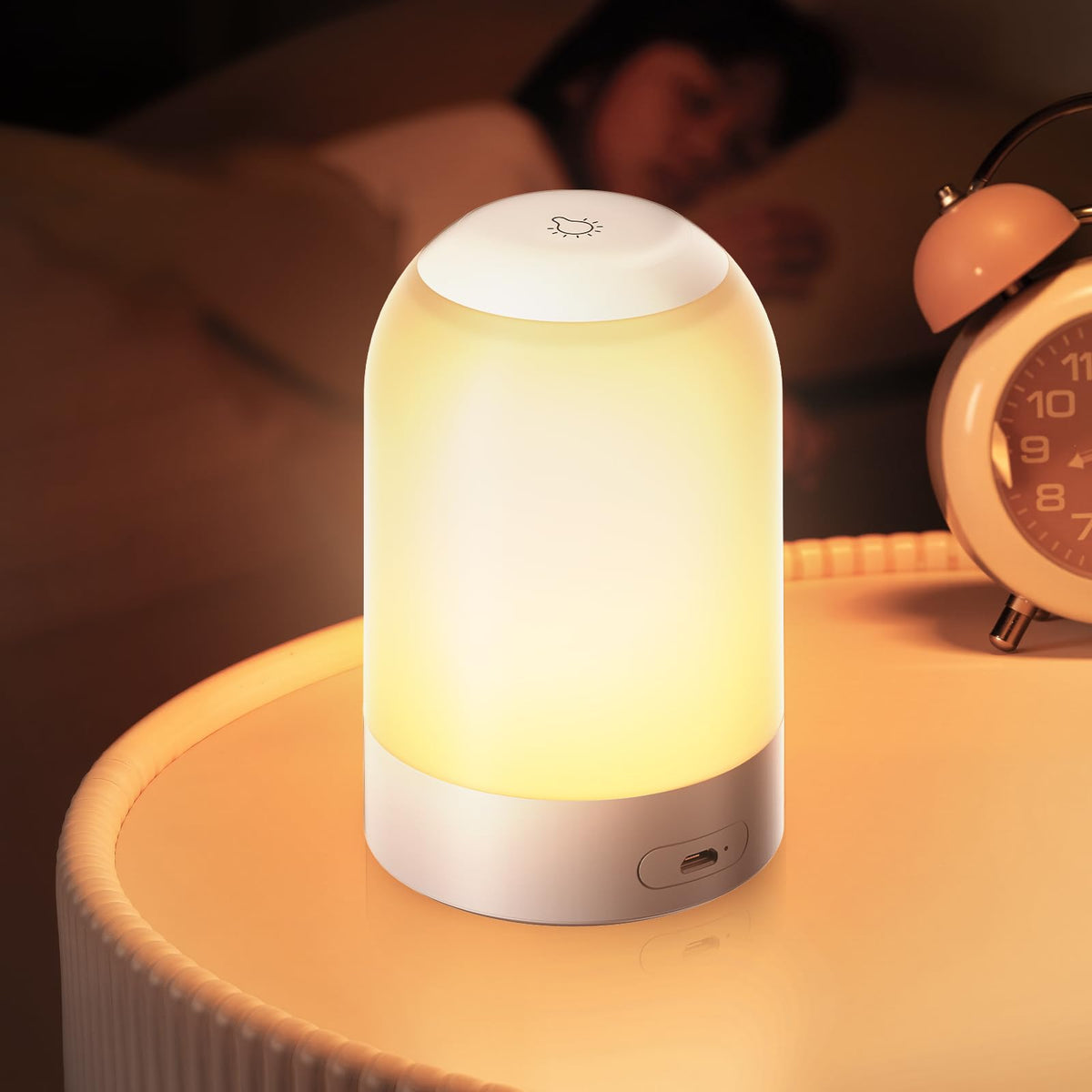 G Keni portable night light in compact egg shape for bedside use