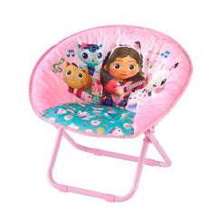 Gabby’s Dollhouse toddler saucer chair open dimensions 17.3 x 19.7 x 18.9 inches