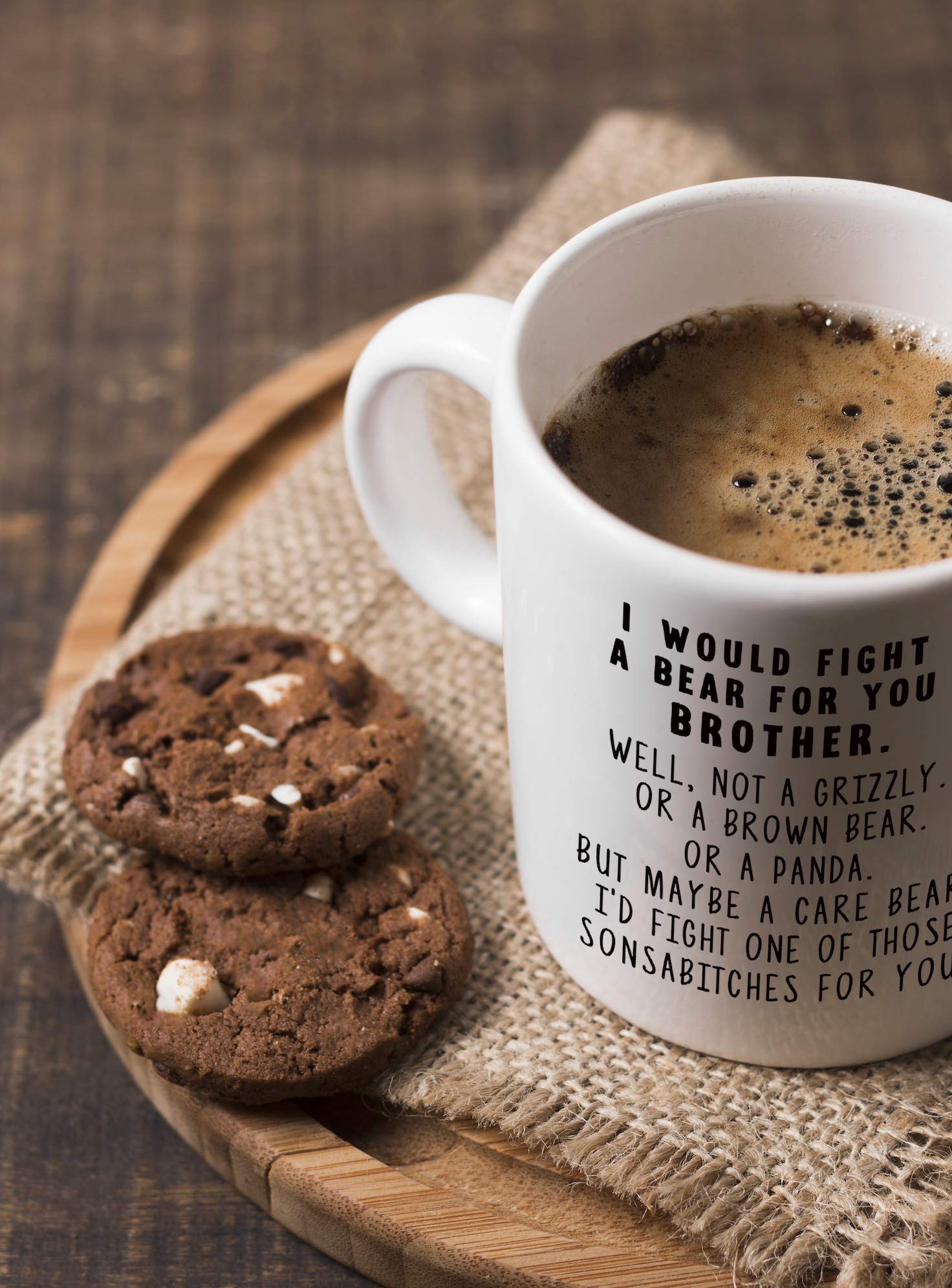 Gag gift mug for brother from sister packaging