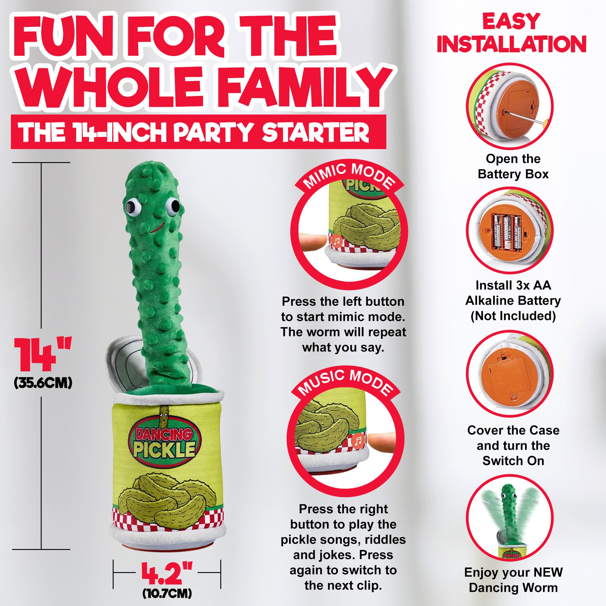 Gagster yodeling pickle toy entertainment for kids