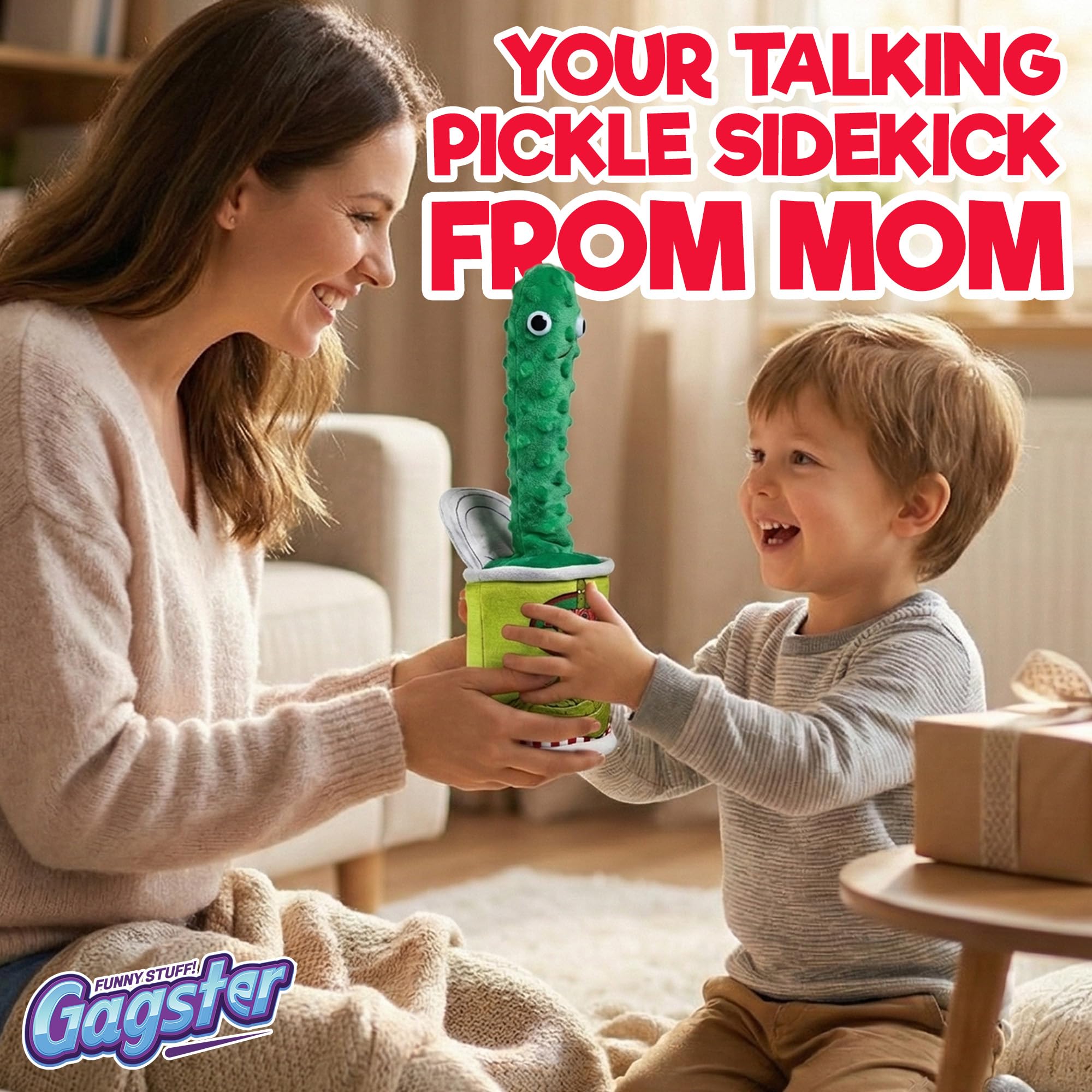 Gagster repeat and mimic pickle toy in action