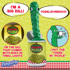 Gagster talking pickle toy displaying repeat feature