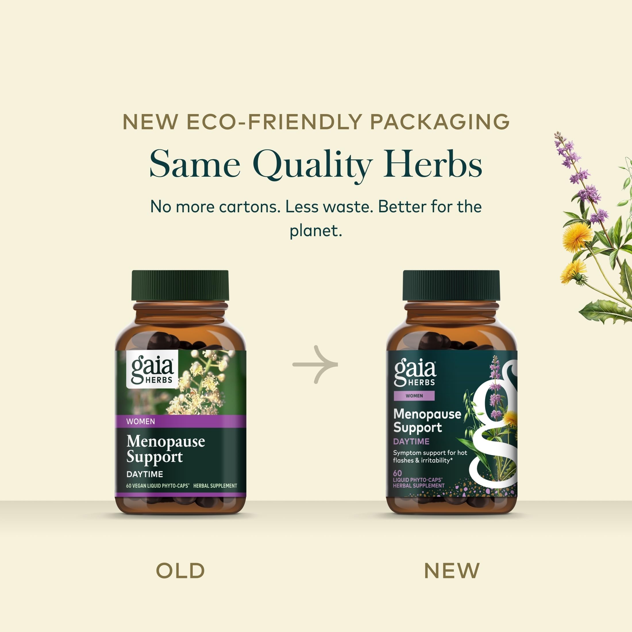 Gaia Herbs Menopause Support Daytime 60 servings information