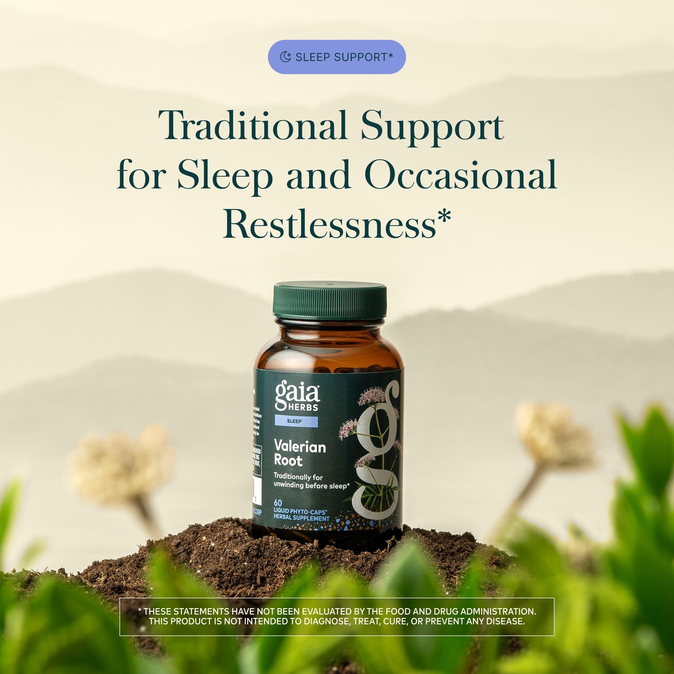 Gaia Herbs Valerian Root 30 servings per bottle