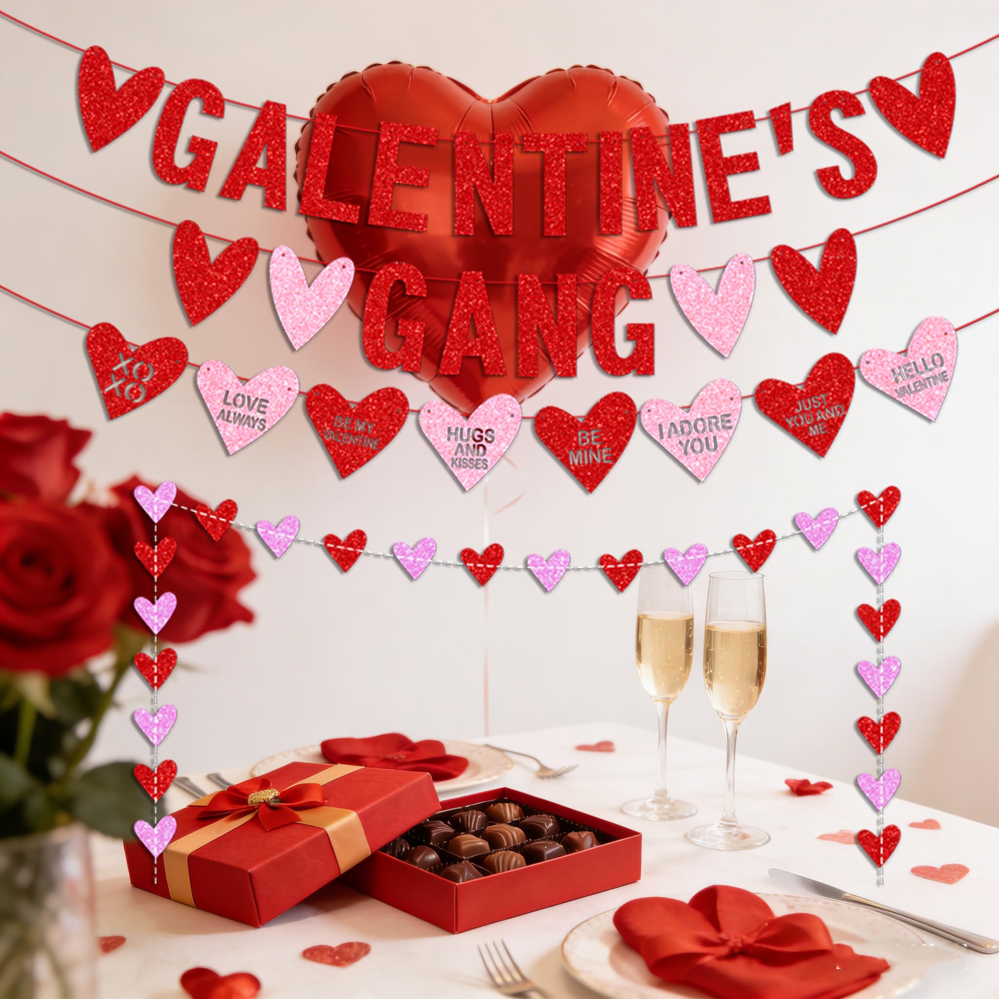 Galentine’s celebration banner decoration set