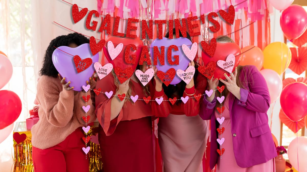 Galentines Day home decor banner