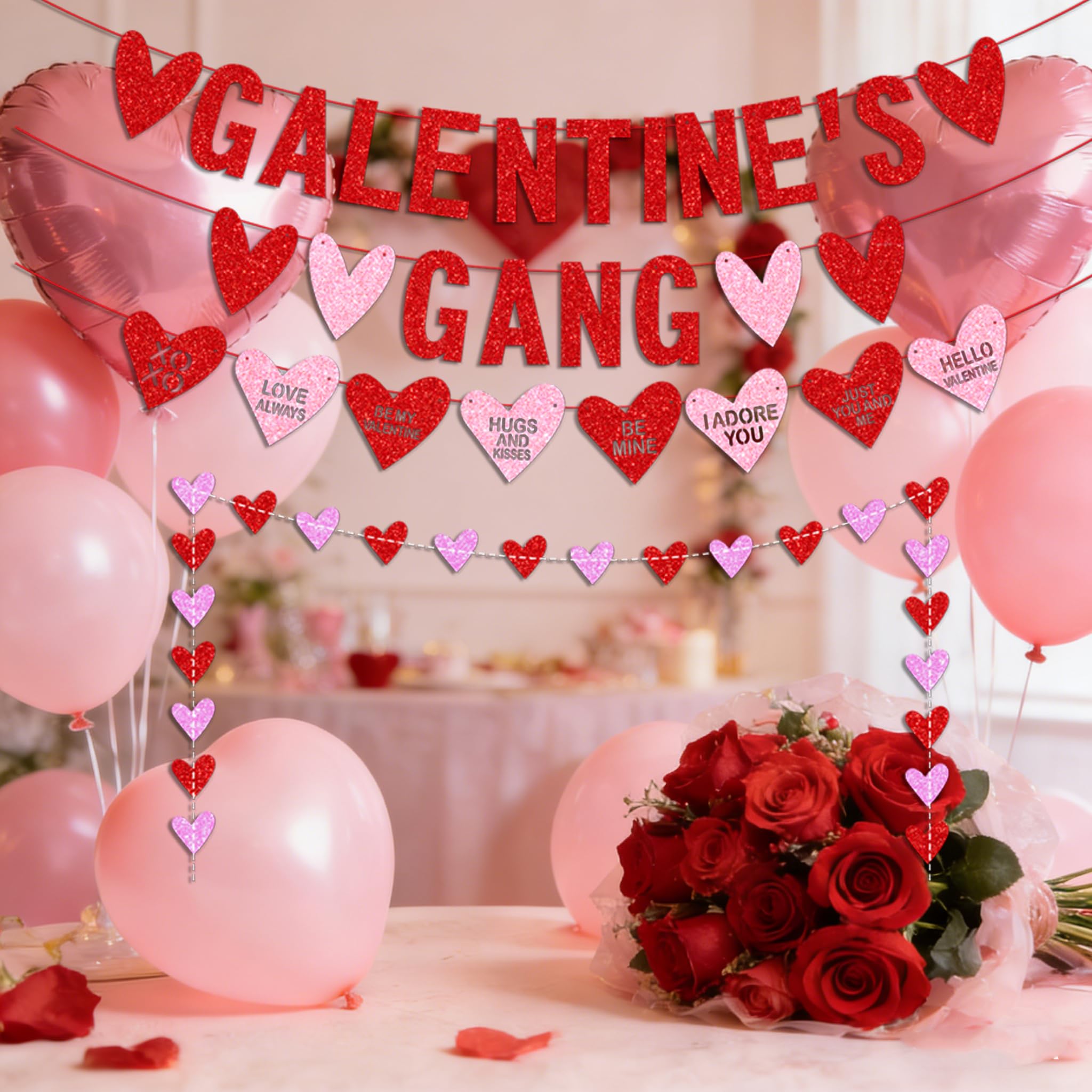Ladies night Galentines Day decor banner