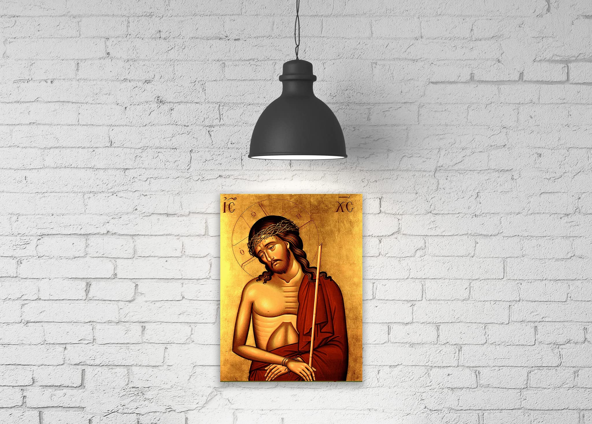 Compact Orthodox art with wooden frame gallery wrap
