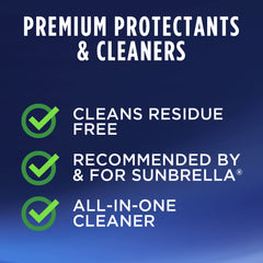 Chrome upholstery metal surfaces cleaner bottle